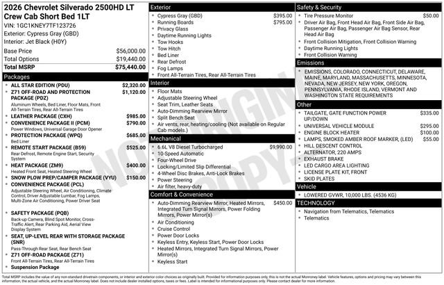 New 2026 Chevrolet Silverado 2500 LT w/ All Star Edition image 26
