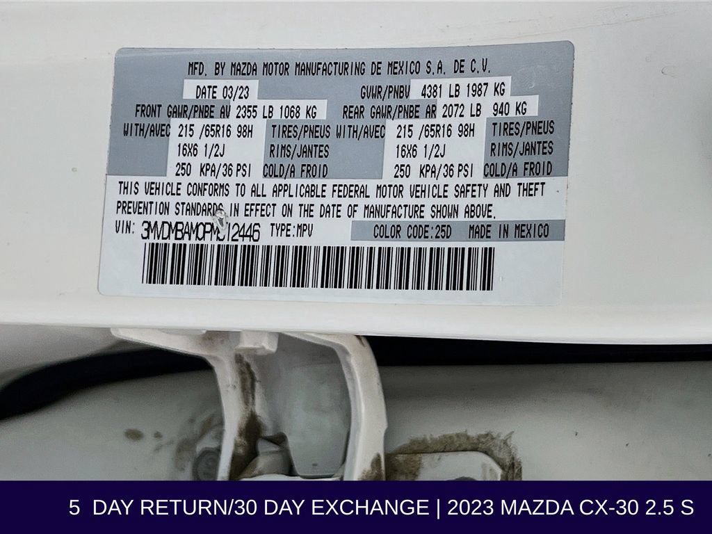 Used 2023 MAZDA CX-30 AWD 2.5 S image 35