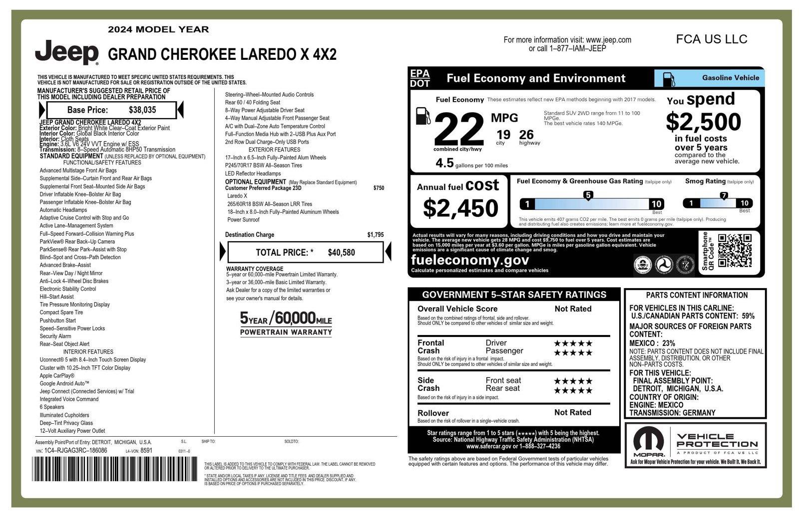Used 2024 Jeep Grand Cherokee Laredo X RWD image 21