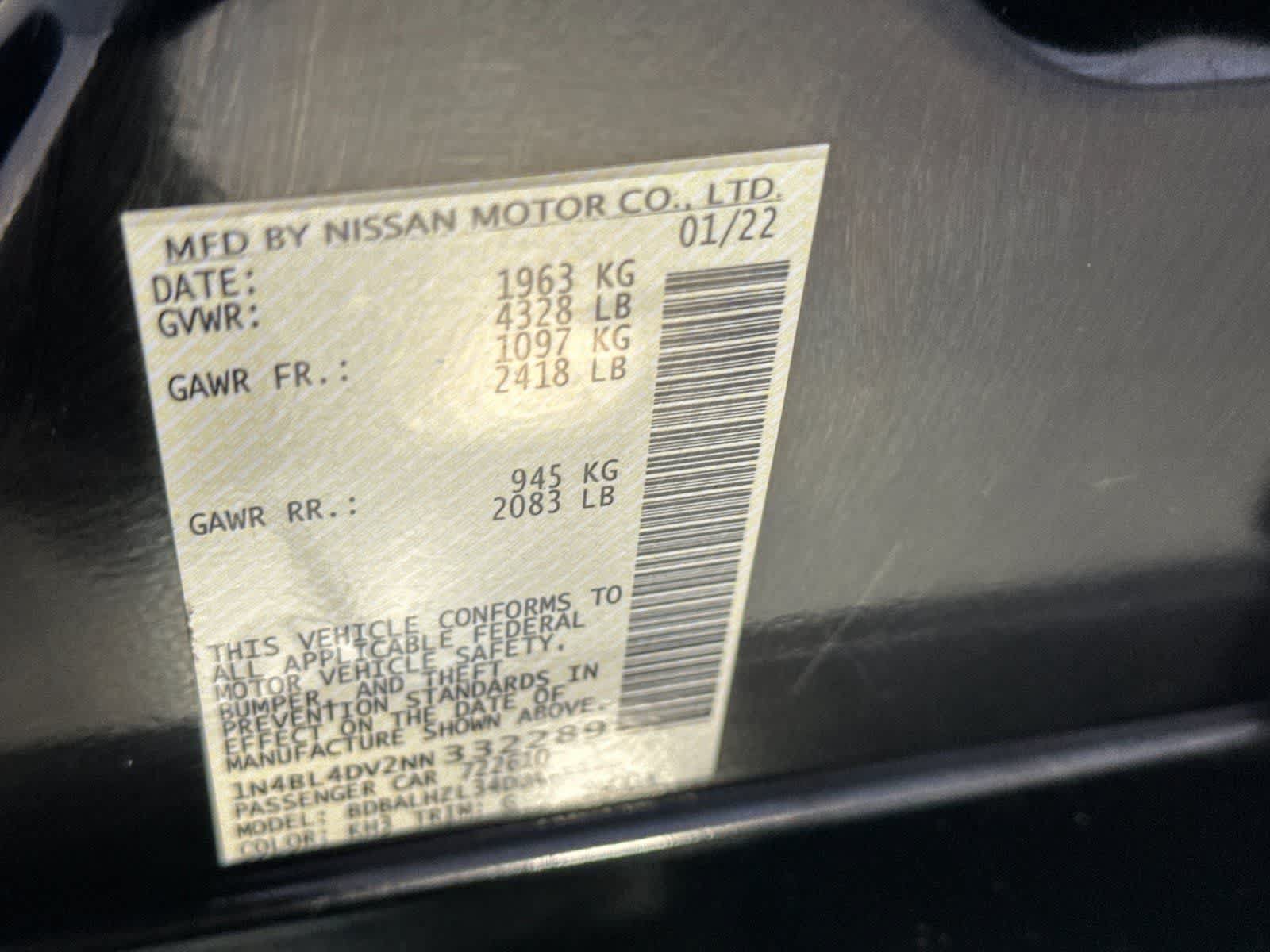Used 2022 Nissan Altima 2.5 SV FWD image 30