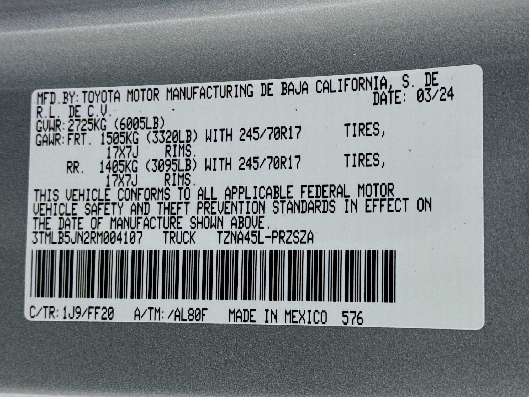 Certified 2024 Toyota Tacoma SR5 AWD/4WD image 30