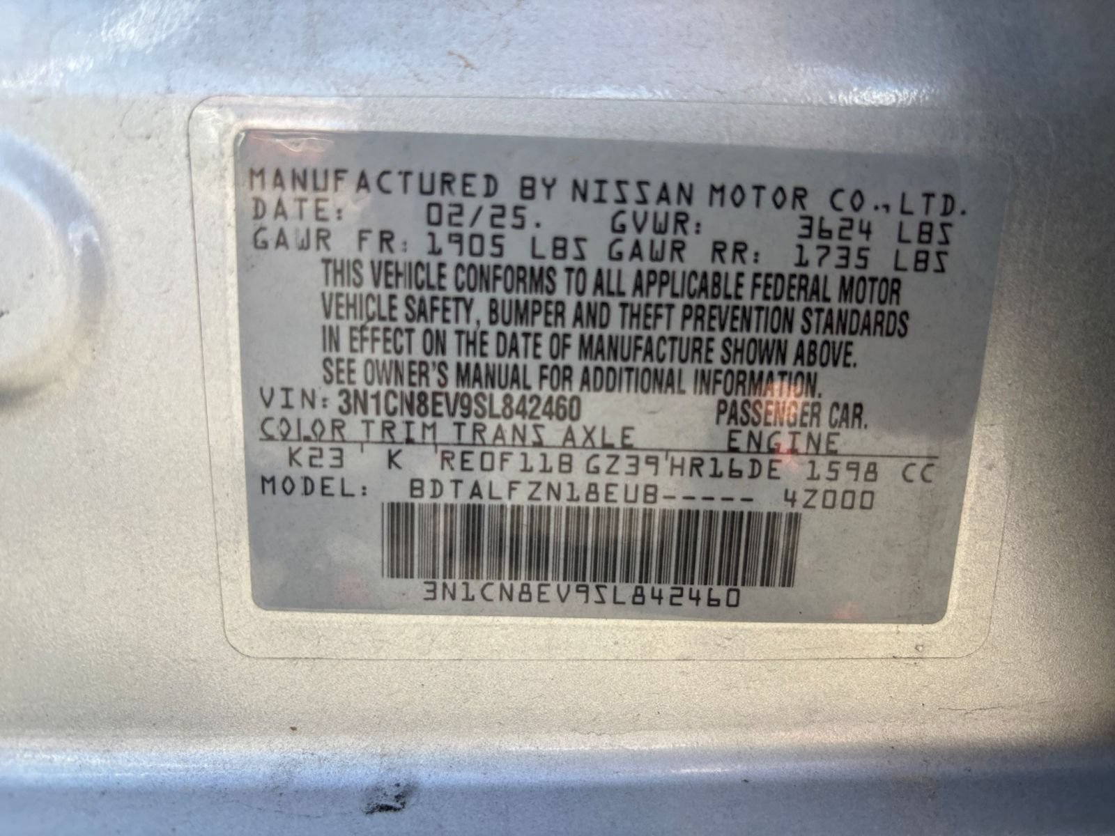 Used 2025 Nissan Versa SV FWD image 26
