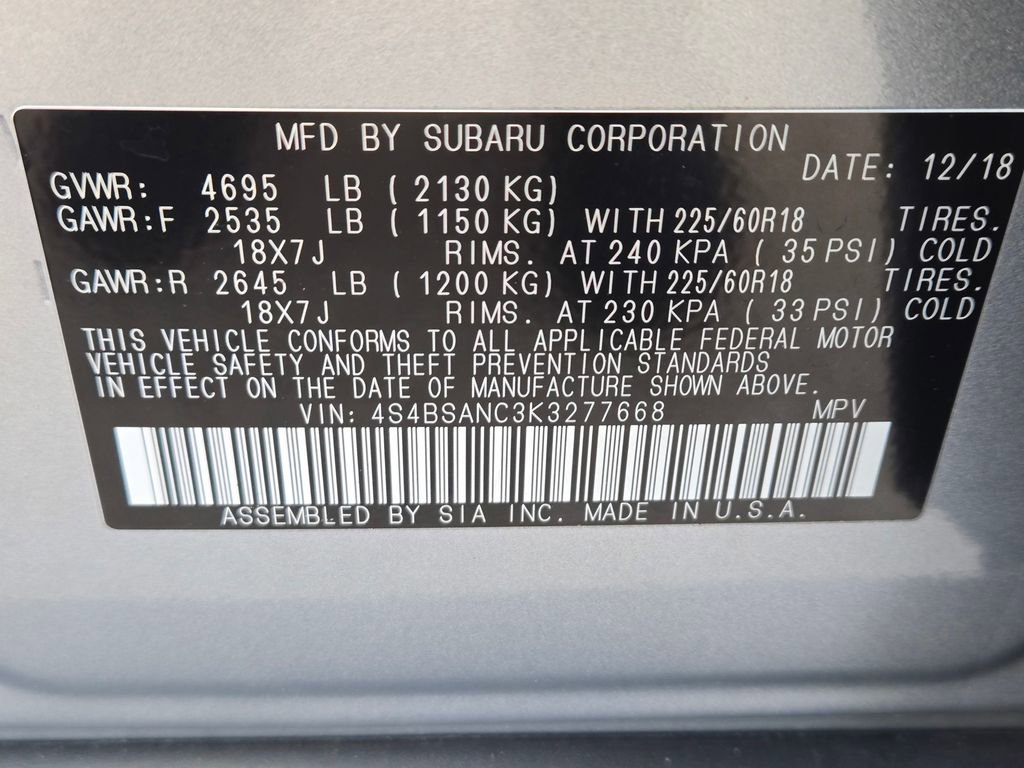 Used 2019 Subaru Outback 2.5i Limited image 35