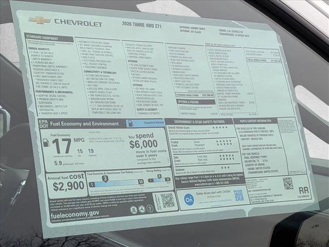 New 2026 Chevrolet Tahoe Z71 w/ Comfort Package image 19