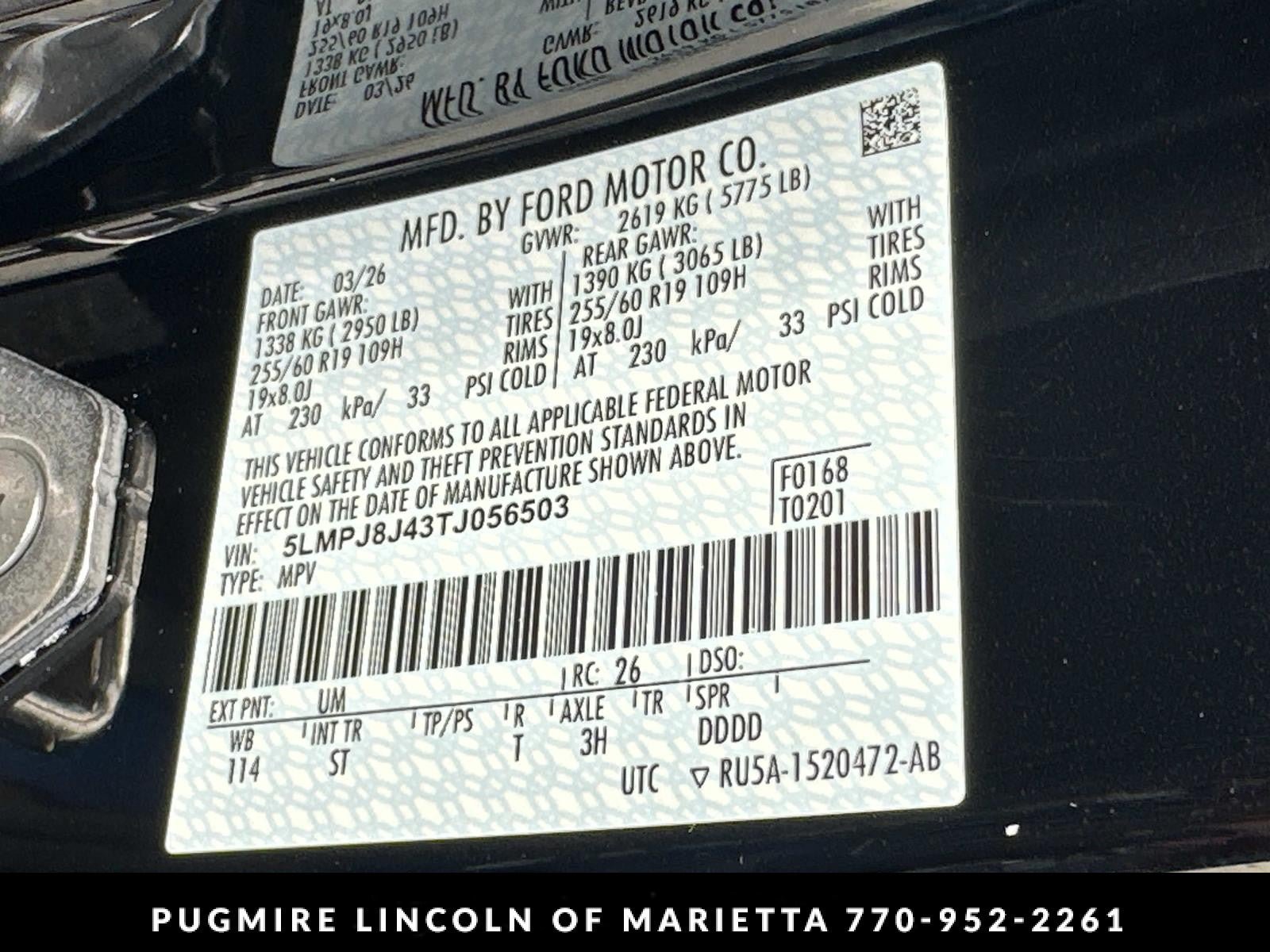 New 2026 Lincoln Nautilus Premier w/ Equipment Group 102A AWD/4WD image 37