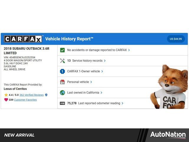 Used 2018 Subaru Outback 3.6R Limited