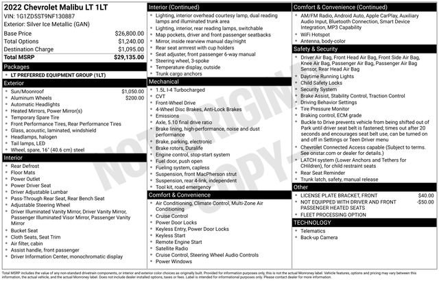 Used 2022 Chevrolet Malibu LT image 36