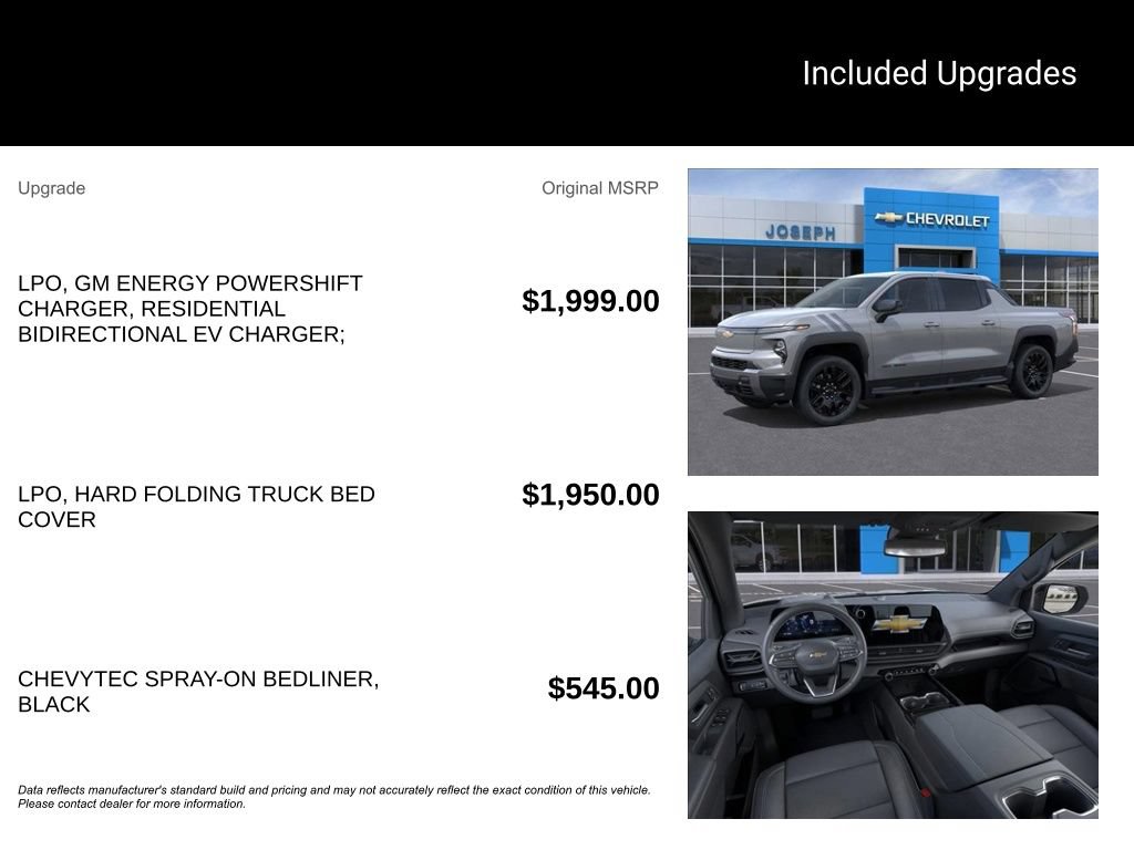 New 2026 Chevrolet Silverado EV LT w/ LPO, Dark Package Plus AWD/4WD image 3
