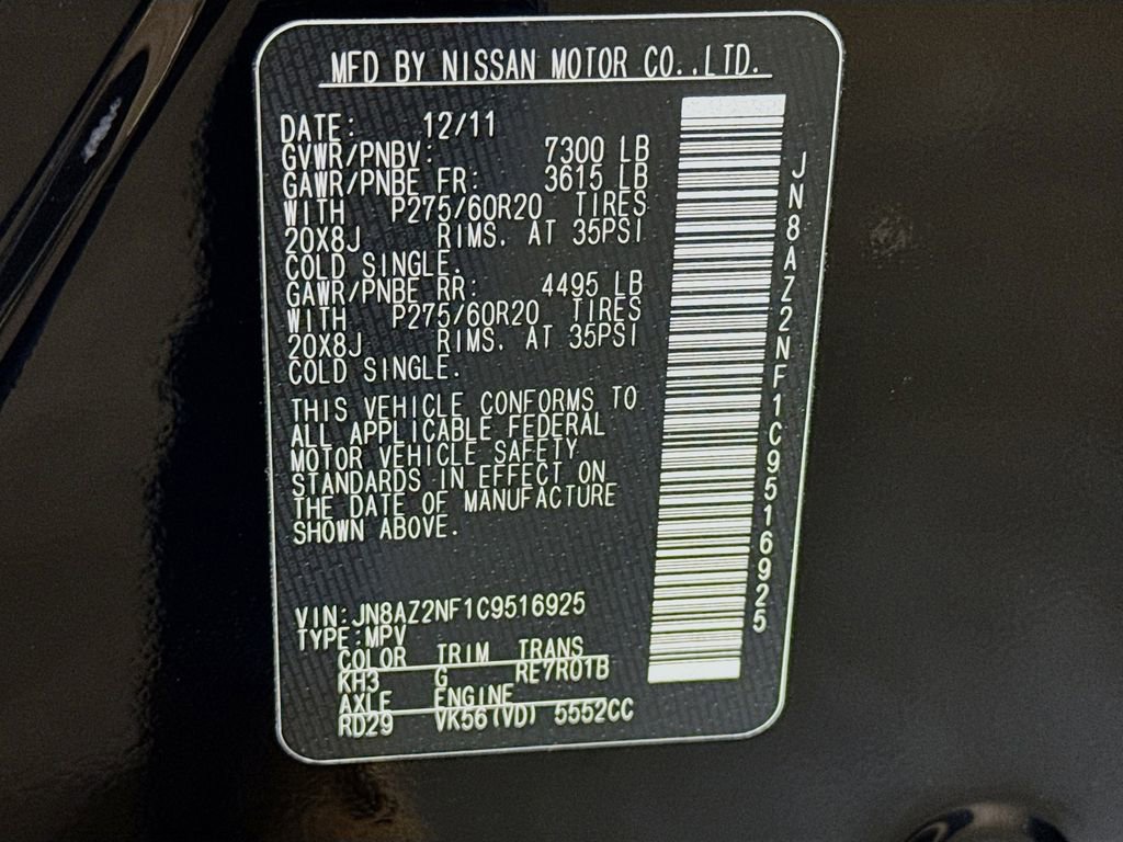 Used 2012 INFINITI QX56 2WD w/ Theater Pkg image 45