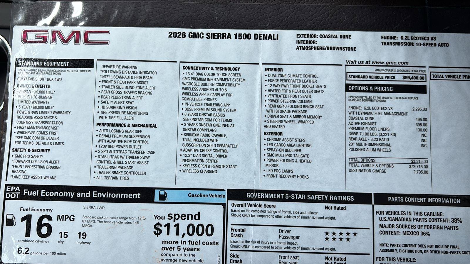 New 2026 GMC Sierra 1500 Denali AWD/4WD image 37