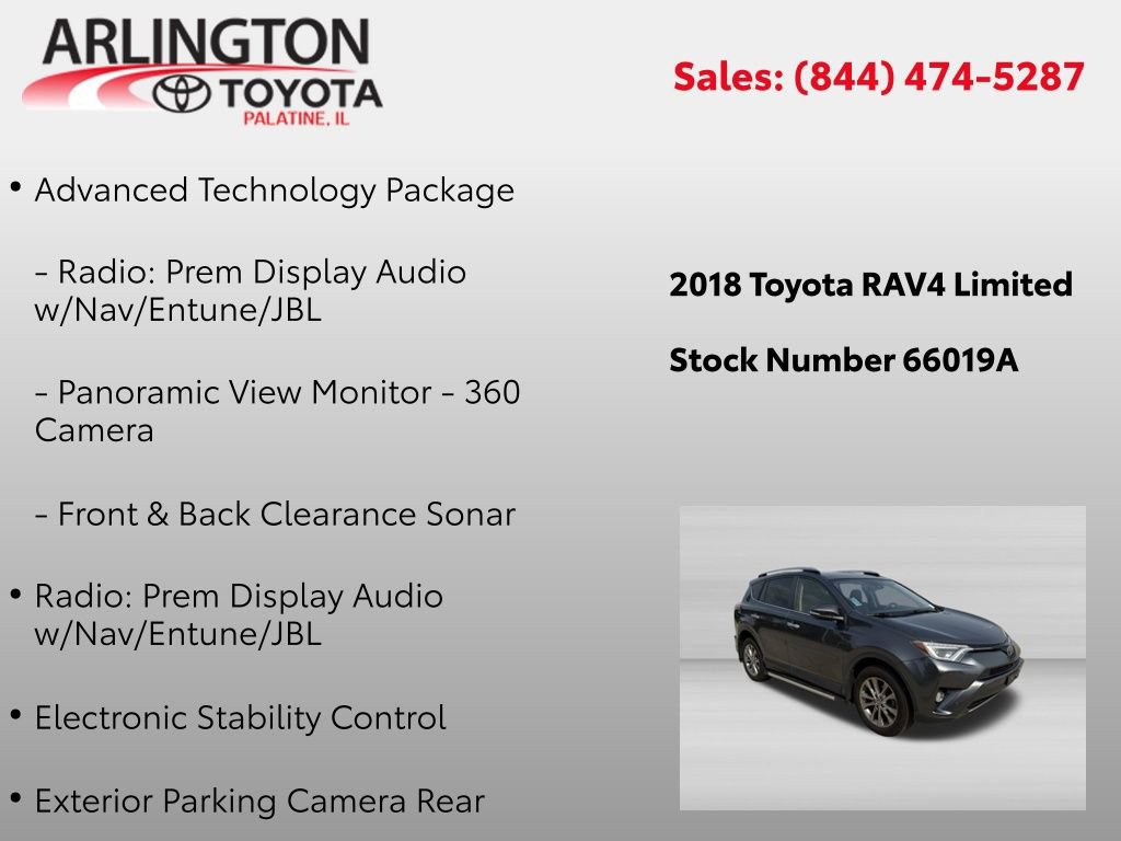 Used 2018 Toyota RAV4 Limited w/ Advanced Technology Package AWD/4WD image 2