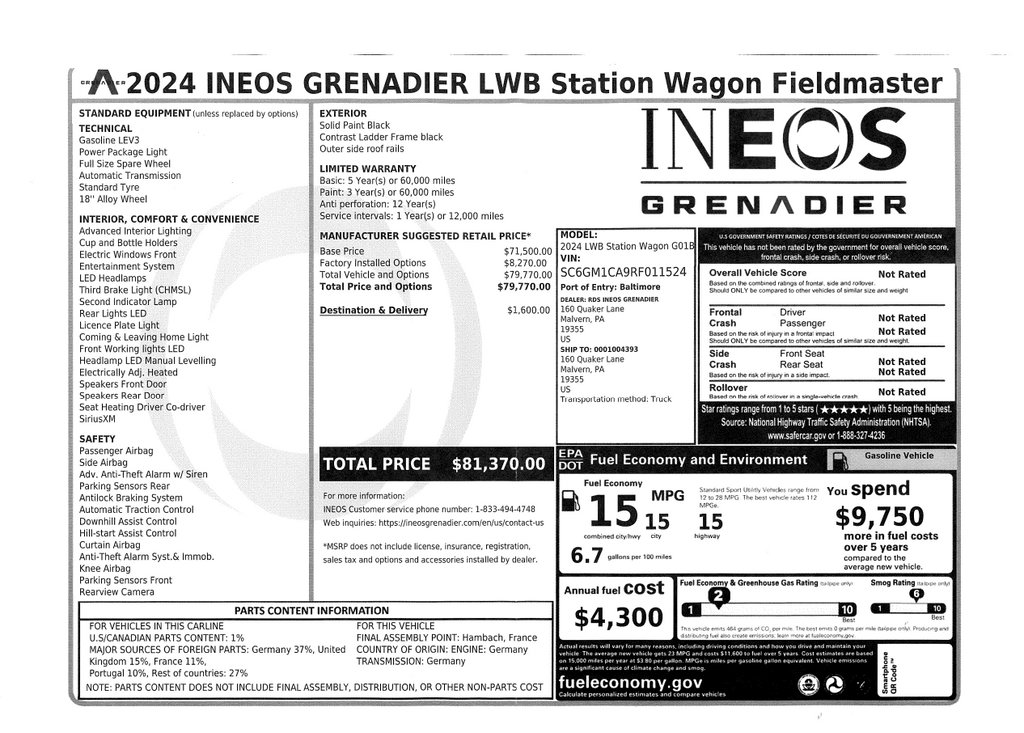 Used 2024 INEOS Grenadier AWD/4WD image 3