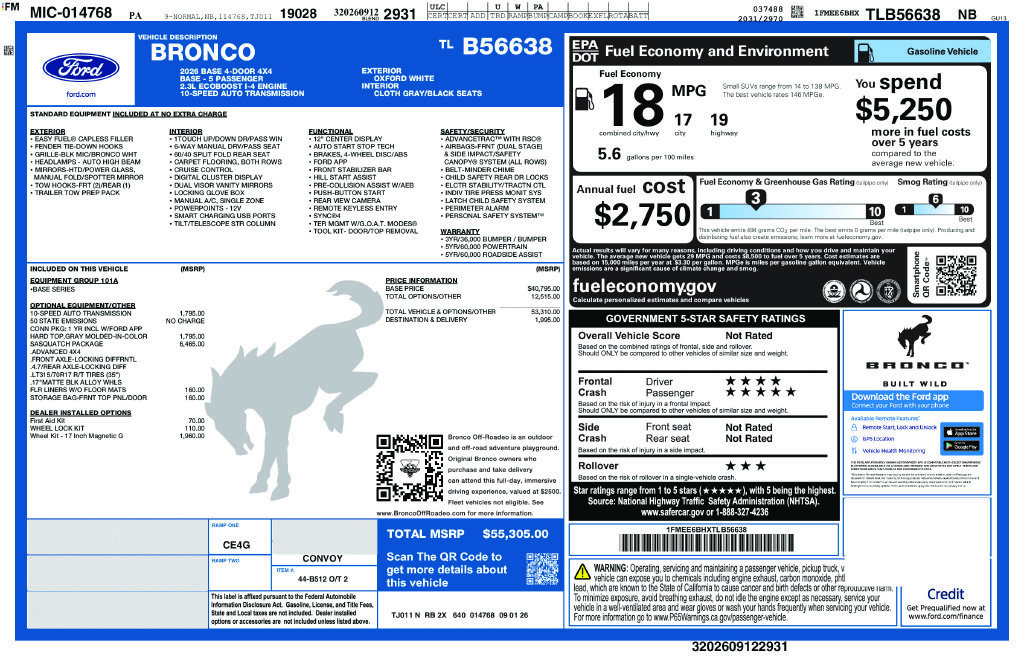 New 2026 Ford Bronco 4-Door w/ Sasquatch Package AWD/4WD image 26