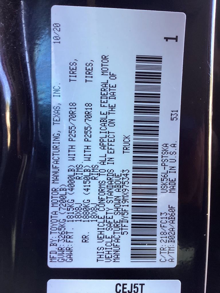 Used 2021 Toyota Tundra SR5 w/ SR5 Upgrade Package AWD/4WD image 60