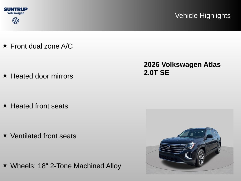 Used 2026 Volkswagen Atlas SE FWD image 7