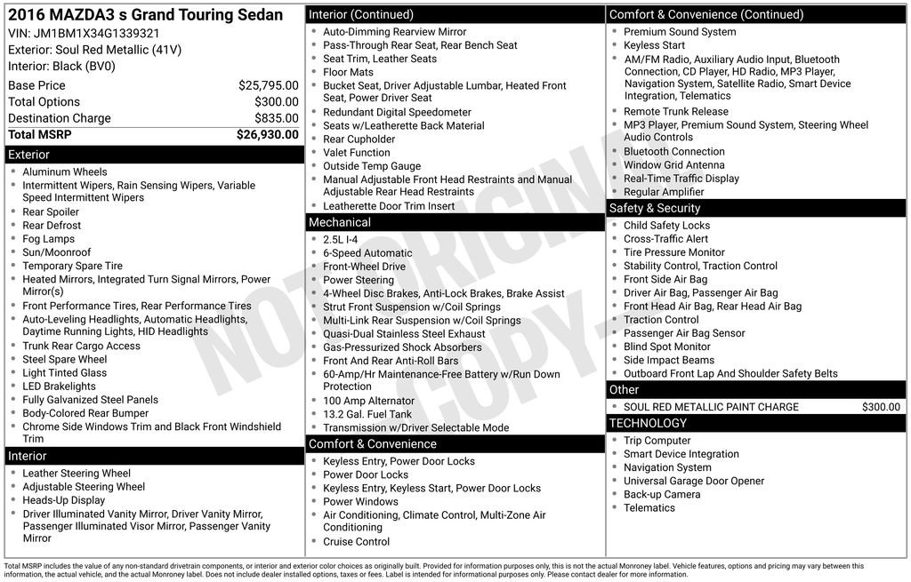 Used 2016 MAZDA MAZDA3 s Grand Touring image 2