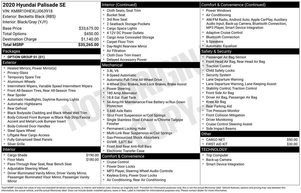 Used 2020 Hyundai Palisade SE image 6