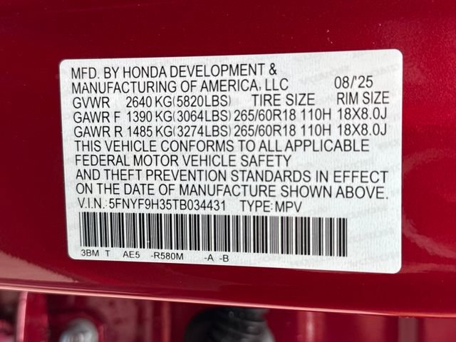 New 2026 Honda Passport RTL image 17