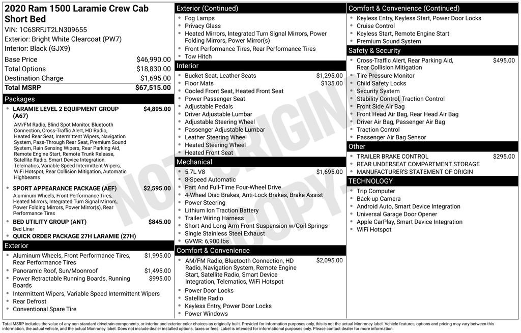 Used 2020 RAM 1500 Laramie image 56