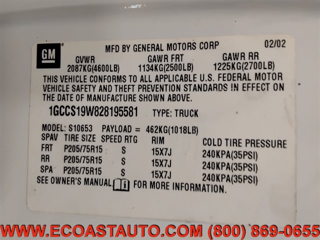 Used 2002 Chevrolet S10 Pickup 2WD Extended Cab w/ Preferred Equipment Group image 20