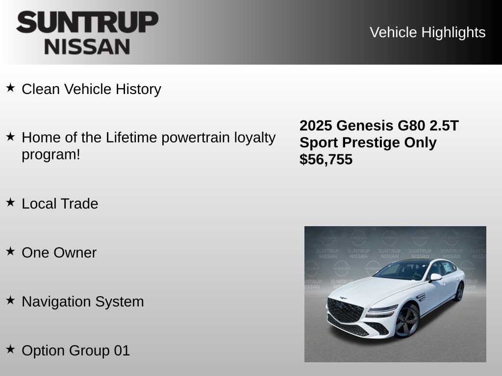 Used 2025 Genesis G80 2.5T Sport Prestige AWD/4WD image 8