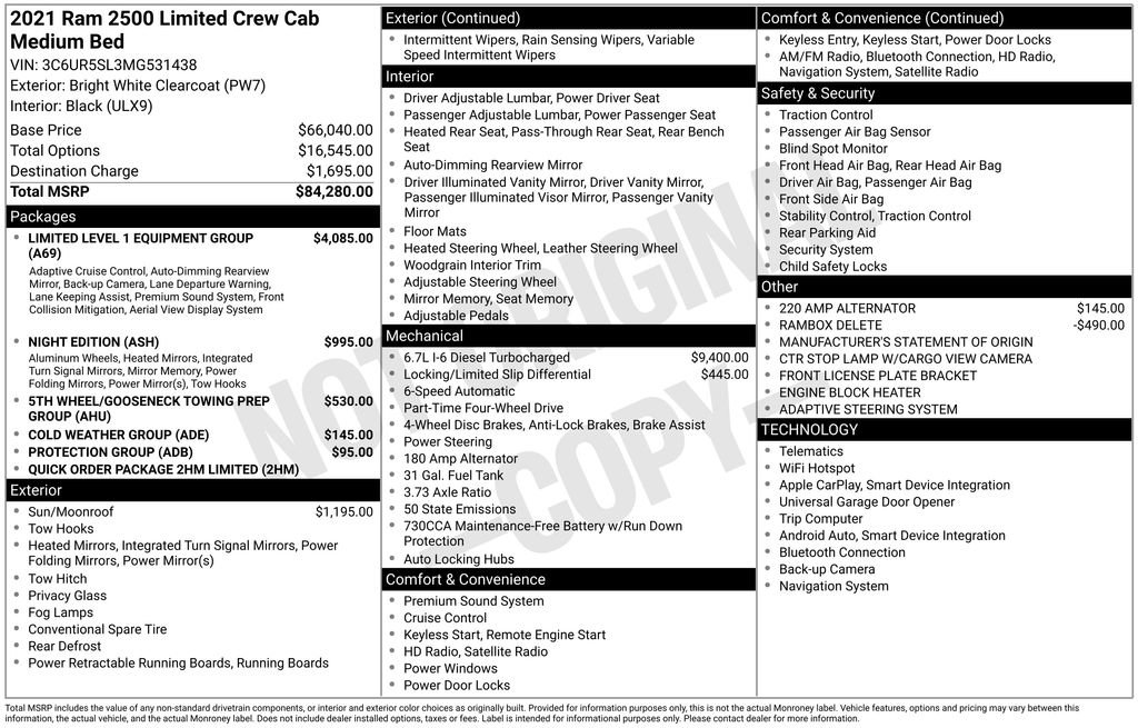 Used 2021 RAM 2500 Limited AWD/4WD image 35
