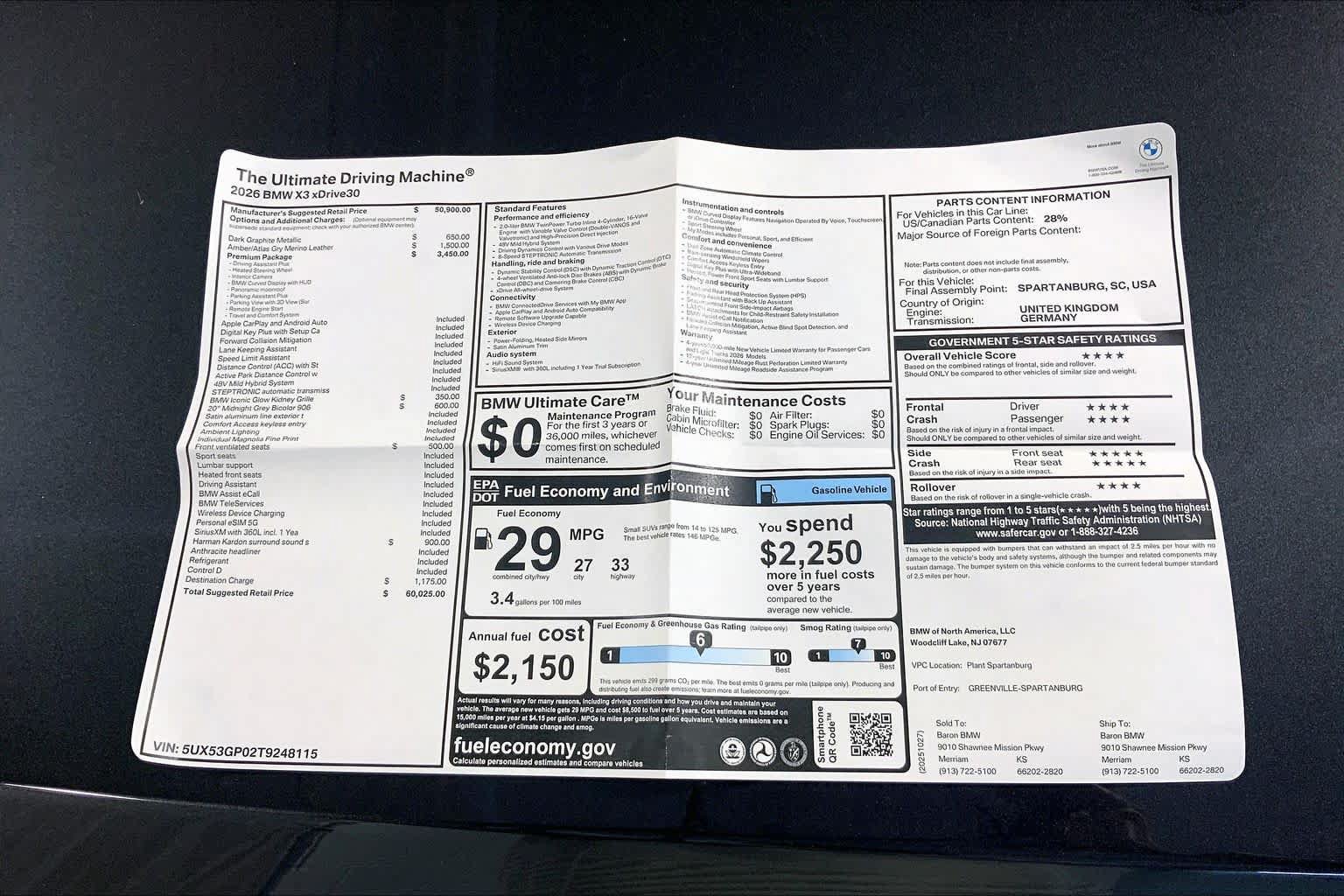 Used 2026 BMW X3 xDrive30i w/ Premium Package AWD/4WD image 22