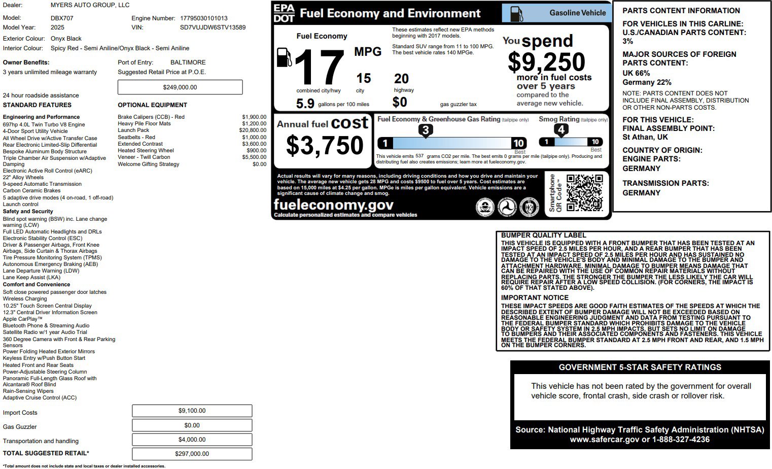 New 2025 Aston Martin DBX 707 image 32