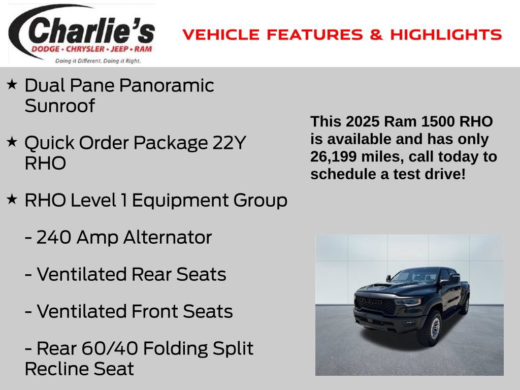 Used 2025 RAM 1500 RHO w/ RHO Level 1 Equipment Group AWD/4WD image 4