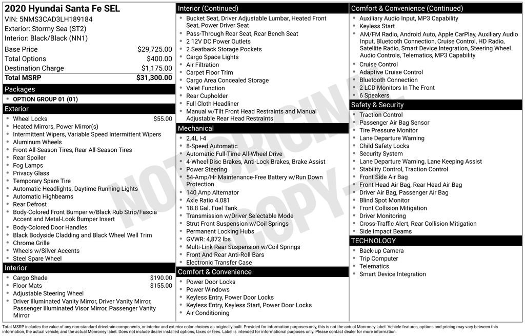 Used 2020 Hyundai Santa Fe SEL image 28