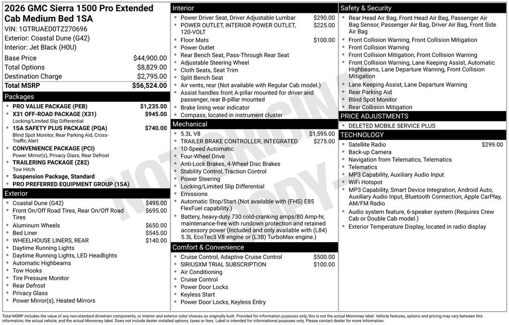 New 2026 GMC Sierra 1500 Pro w/ Pro Value Package AWD/4WD image 32