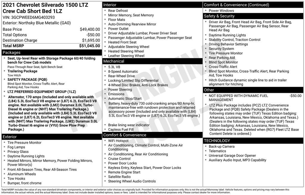 Used 2021 Chevrolet Silverado 1500 LTZ RWD image 9