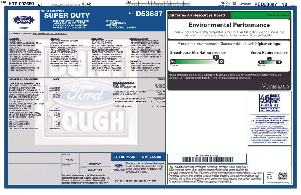 Certified 2023 Ford F350 Lariat w/ Tremor Off-Road Package AWD/4WD image 35