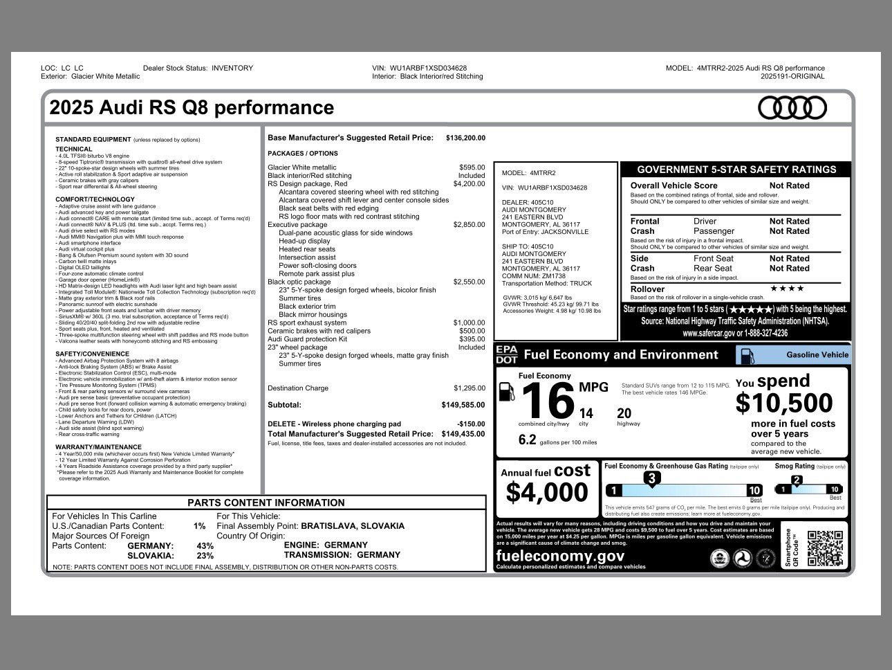 New 2025 Audi RS Q8 performance image 24