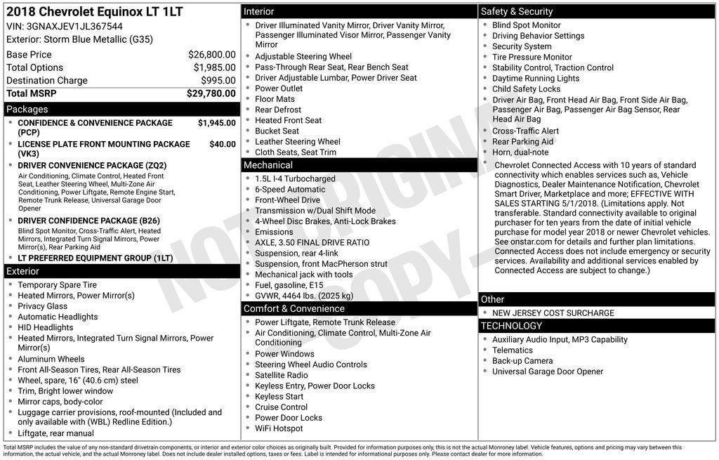 Certified 2018 Chevrolet Equinox LT FWD image 41