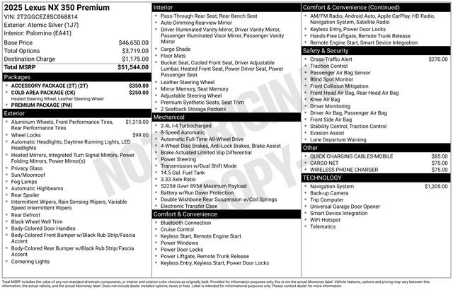 Used 2025 Lexus NX 350 AWD w/ Accessory Package (2T) image 21