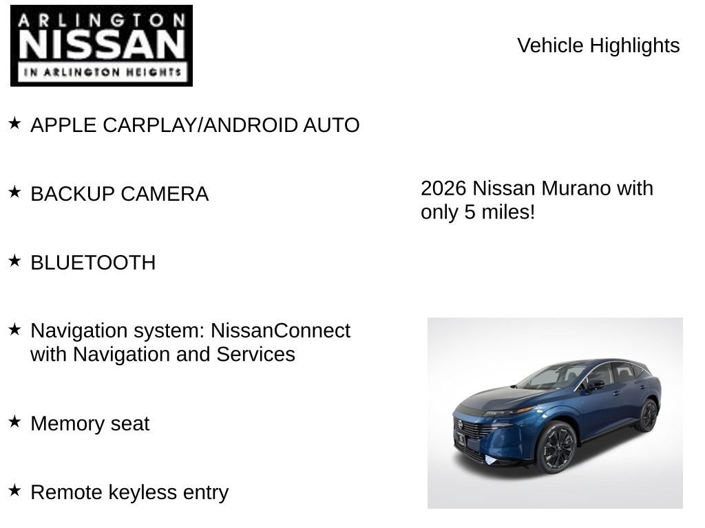 New 2026 Nissan Murano Platinum AWD/4WD image 8