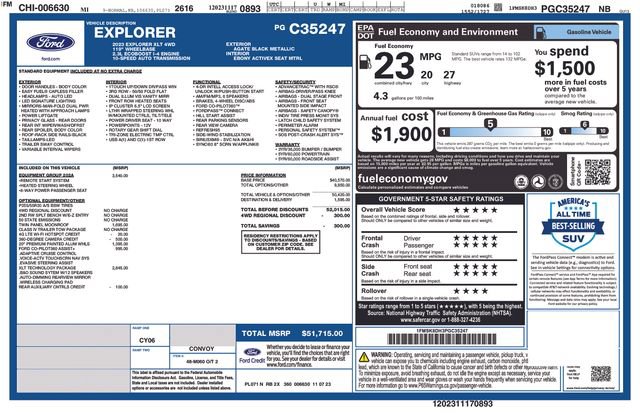 Used 2023 Ford Explorer XLT w/ Equipment Group 202A AWD/4WD image 14