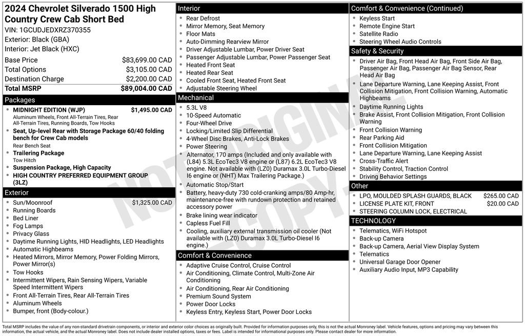 Used 2024 Chevrolet Silverado 1500 High Country w/ Midnight Edition AWD/4WD image 27