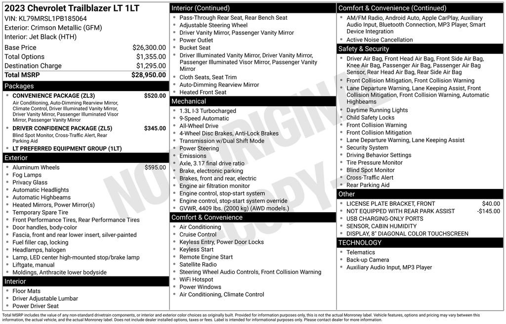 Used 2023 Chevrolet TrailBlazer LT w/ Convenience Package image 3