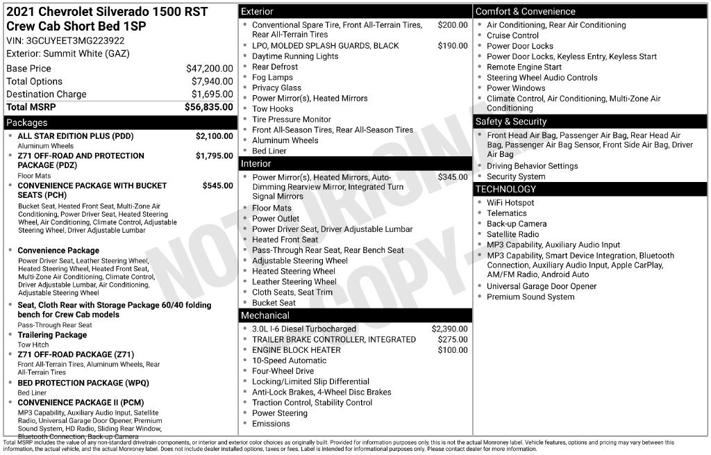 Used 2021 Chevrolet Silverado 1500 RST w/ All Star Edition Plus AWD/4WD image 80