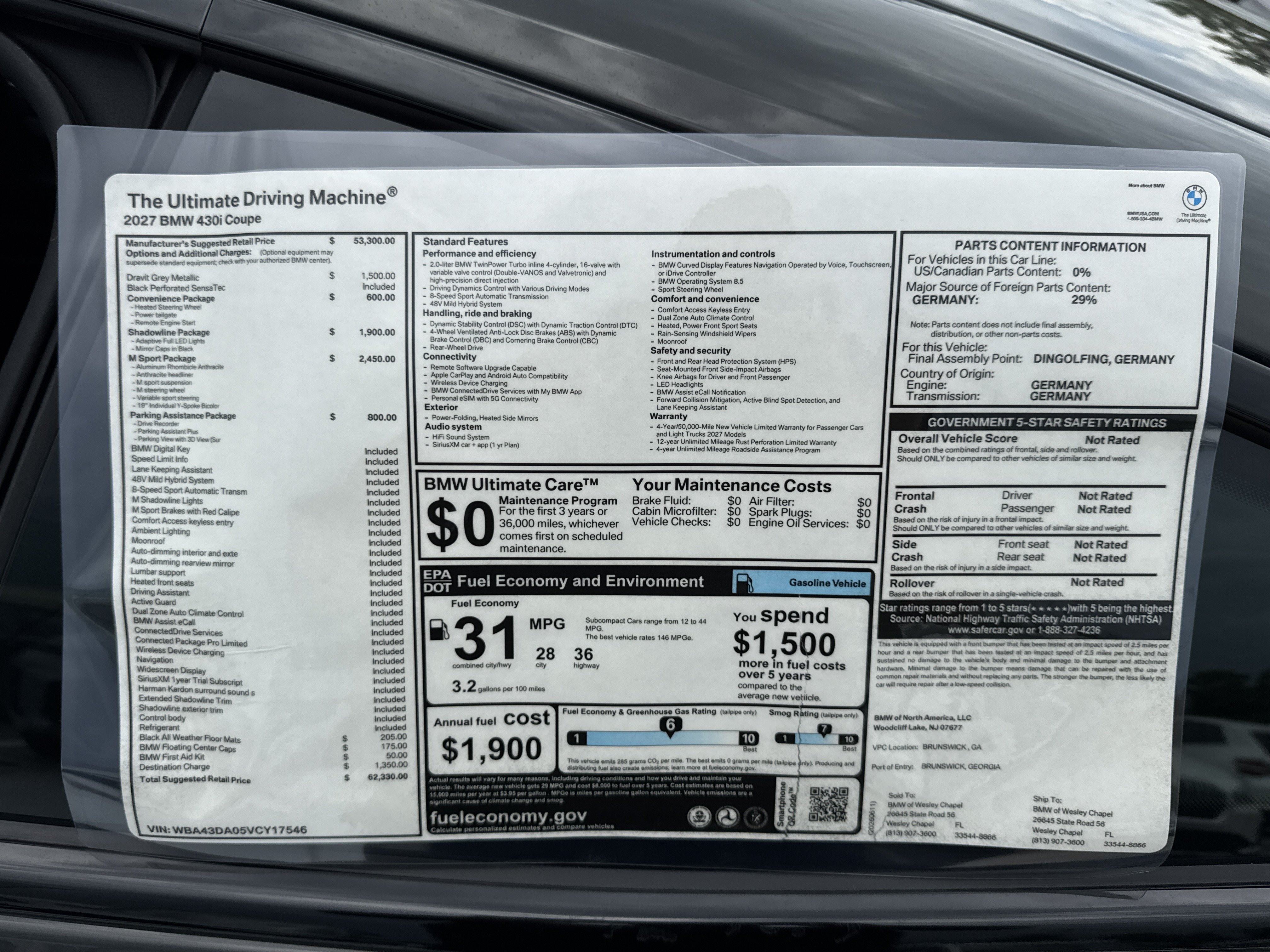 New 2027 BMW 430i Coupe w/ M Sport Package RWD image 26