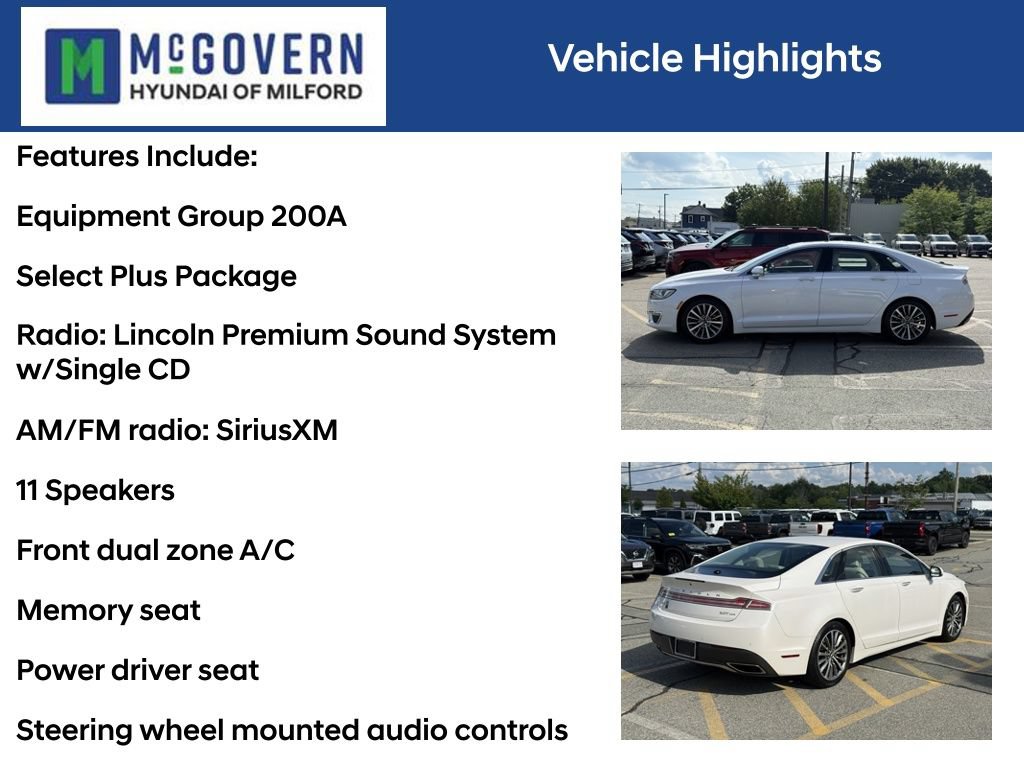 Used 2017 Lincoln MKZ Select w/ Select Plus Package AWD/4WD image 4