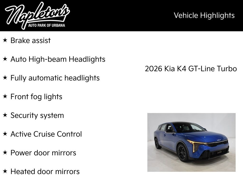 New 2026 Kia K4 GT-Line Turbo FWD image 16