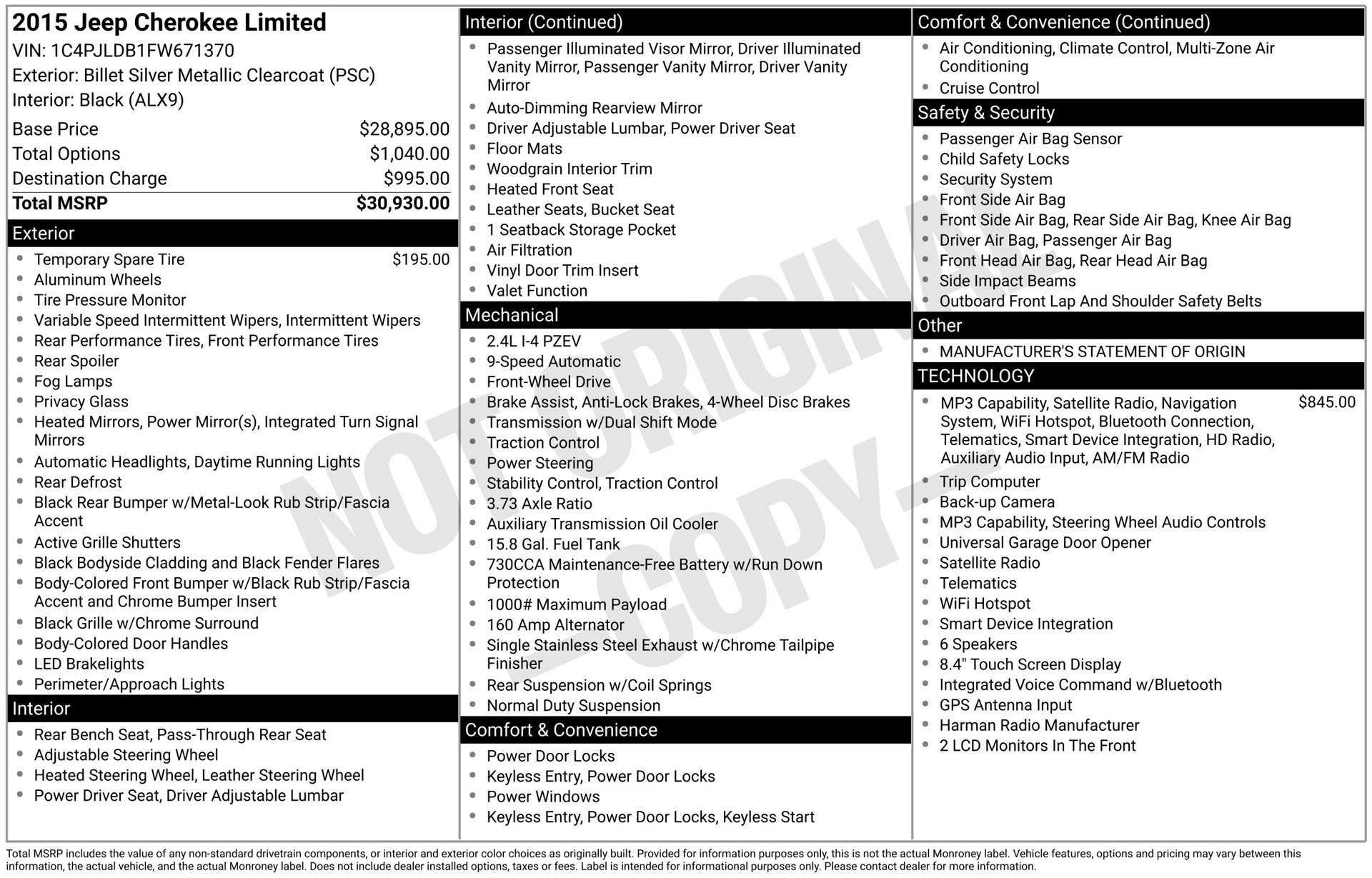 Used 2015 Jeep Cherokee Limited FWD image 27