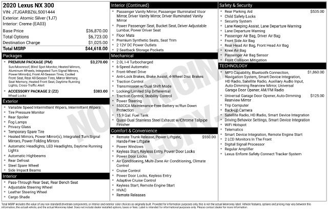 Used 2020 Lexus NX 300 FWD w/ Premium Package image 4