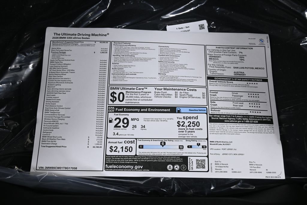 Used 2026 BMW 330i xDrive Sedan w/ Premium Package image 35