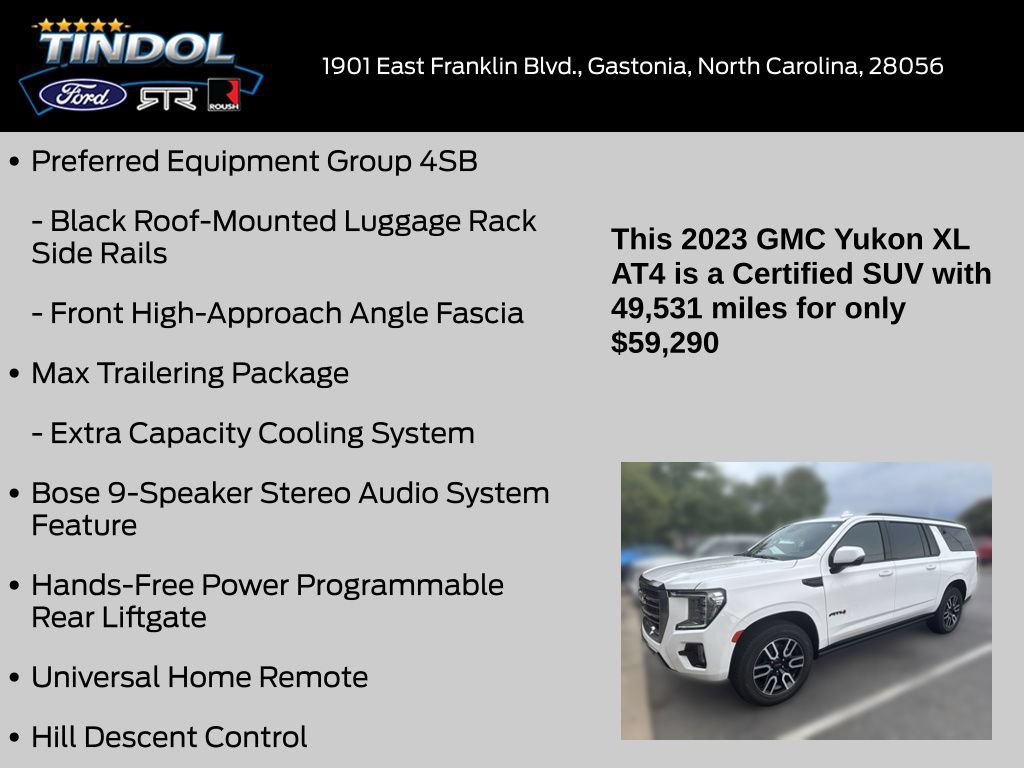 Used 2023 GMC Yukon XL AT4 w/ Max Trailering Package AWD/4WD image 16