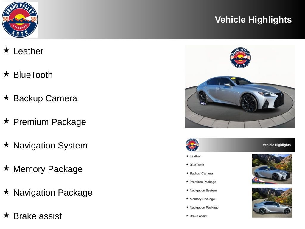 Used 2023 Lexus IS 350 F Sport w/ Navigation Package image 2