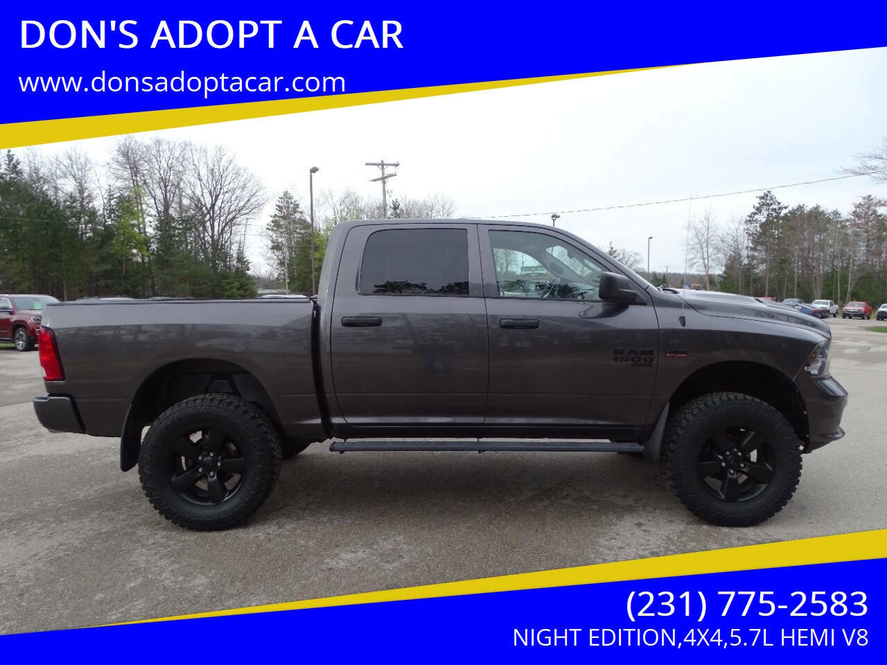 Used 2020 RAM 1500 4x4 Crew Cab w/ Night Edition w/ Wheel & Sound Group image 1